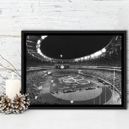 Montreal Olympic Stadium, Stadium Canvas, Sport Art, Framed Canvas Print Wall Art, Floating Frame