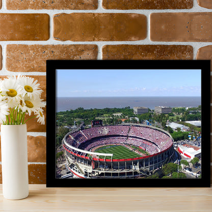 Monumental de Nunez Stadium, Stadium Canvas, Sport Art, Gift for him, Framed Art Print Wall Decor, Picture Framed