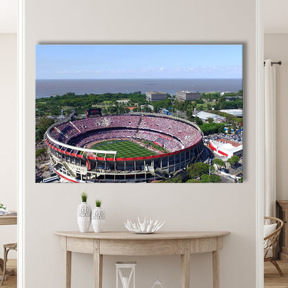 Monumental de Nunez Stadium, Stadium Canvas, Sport Art, Gift for him, Man Cave Decor, Art Print, Canvas Print Wall Art