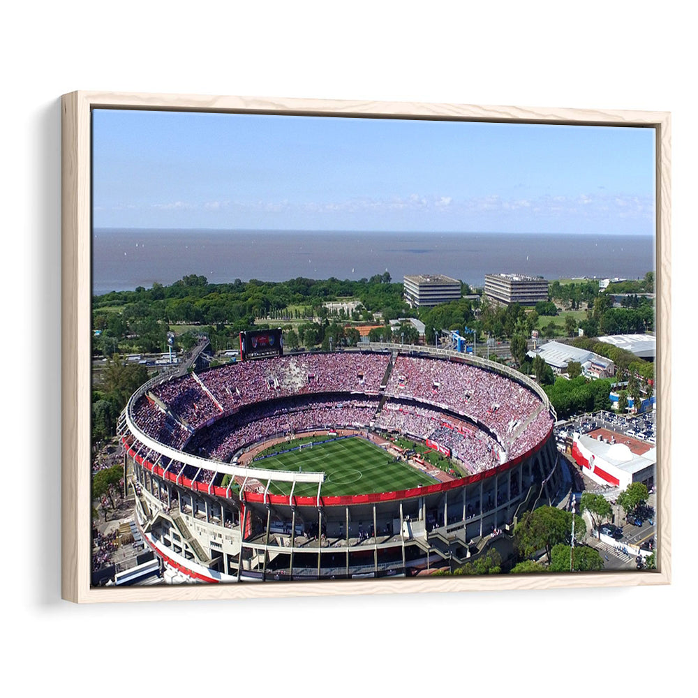Monumental de Nunez Stadium, Stadium Canvas, Sport Art, Framed Canvas Print Wall Art, Floating Frame
