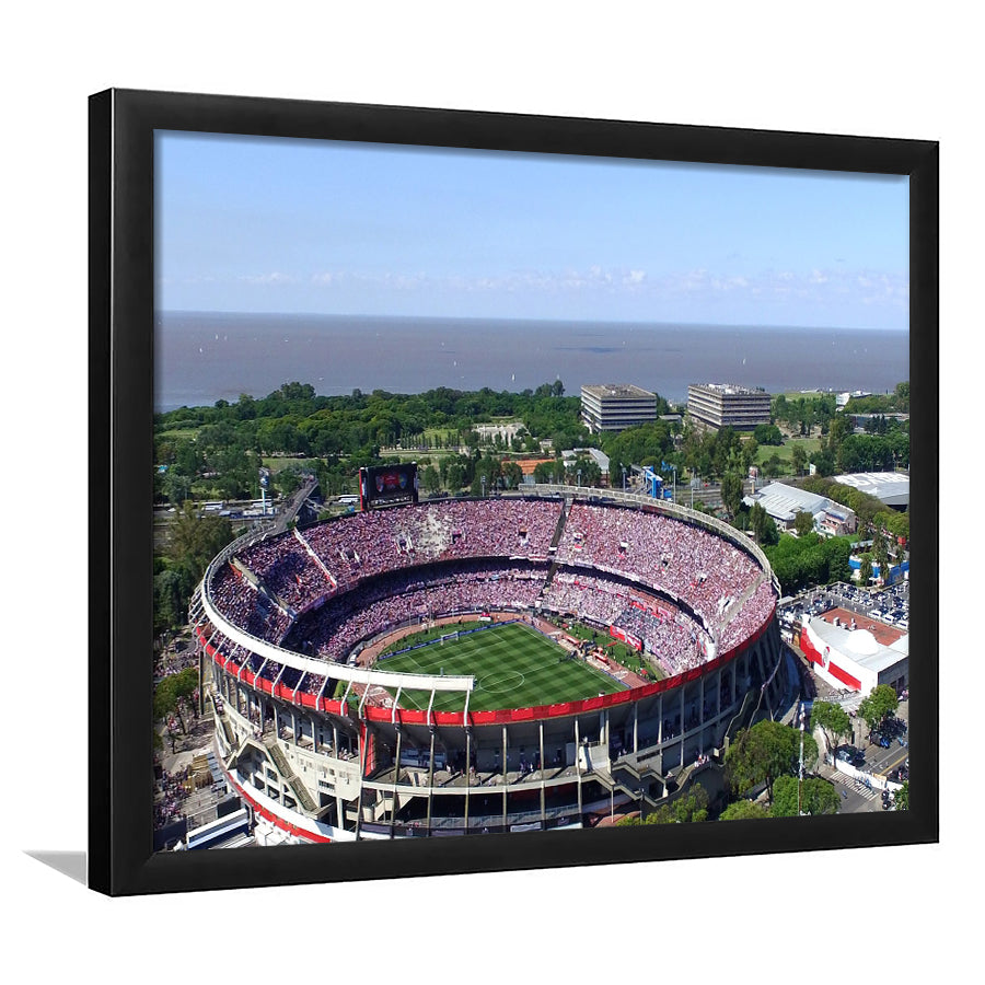 Monumental de Nunez Stadium, Stadium Canvas, Sport Art, Gift for him, Framed Art Print Wall Decor, Picture Framed
