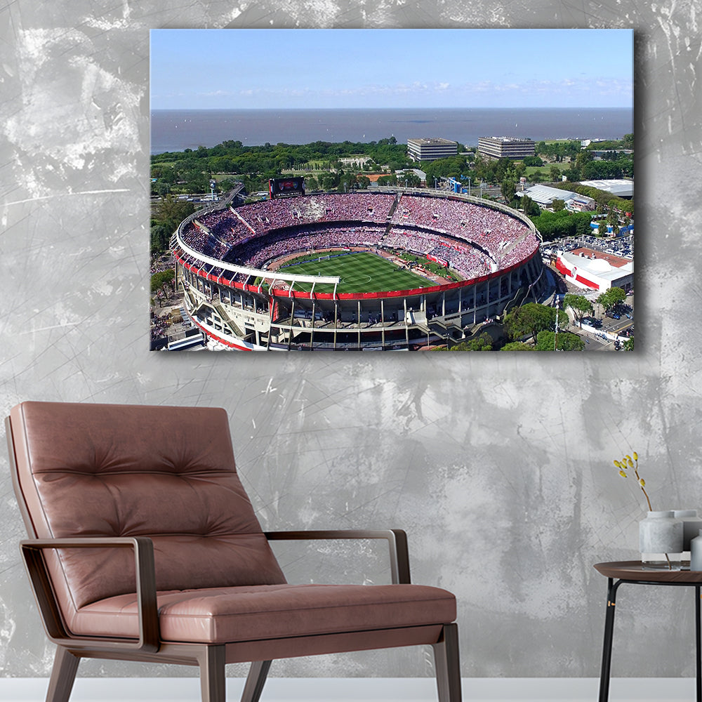 Monumental de Nunez Stadium, Stadium Canvas, Sport Art, Gift for him, Man Cave Decor, Art Print, Canvas Print Wall Art