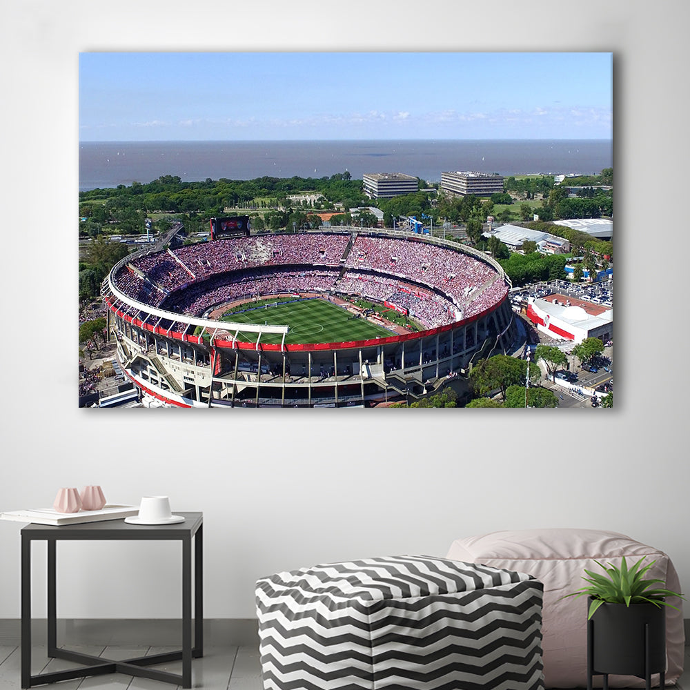 Monumental de Nunez Stadium, Stadium Canvas, Sport Art, Gift for him, Man Cave Decor, Art Print, Canvas Print Wall Art