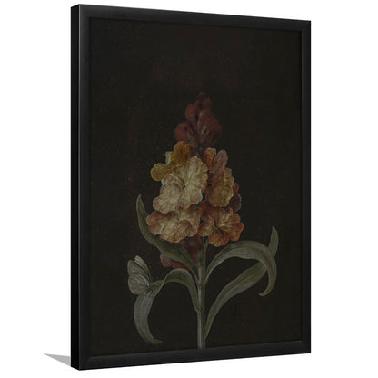 Moody Vintage Dark Academia Flower Print Dark Floral Still Life Oil Painting Antique Instant Framed Art Print Wall Decor
