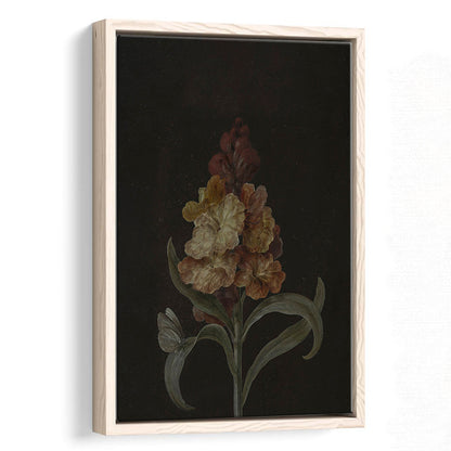 Moody Vintage Dark Academia Flower Print Dark Floral Still Life Oil Painting Antique Instant Framed Canvas Print Wall Art