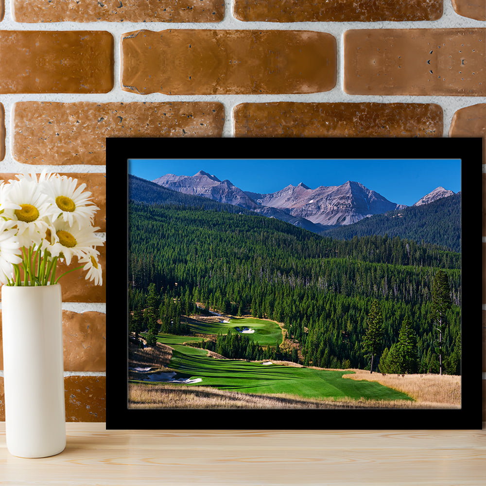 Moonlight Basin Golf Club, The Reserve Course Hole 06, Montana, Framed Art Print Wall Decor, Picture Framed