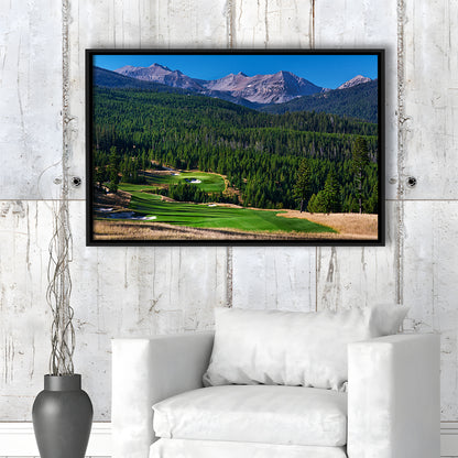 Moonlight Basin Golf Club, The Reserve Course Hole 06, Montana, Floating Framed Canvas Print Wall Art