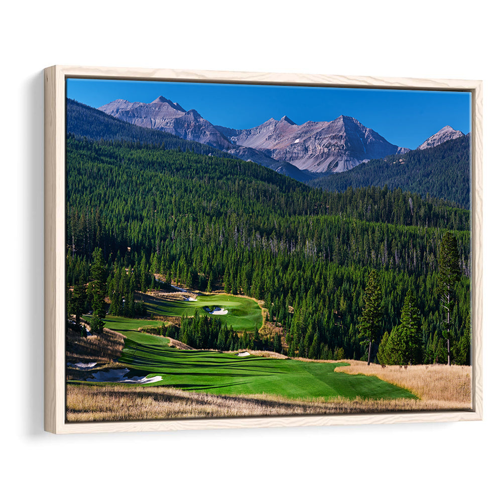 Moonlight Basin Golf Club, The Reserve Course Hole 06, Montana, Floating Framed Canvas Print Wall Art