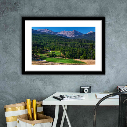 Moonlight Basin Golf Club, The Reserve Course Hole 06, Montana, Goft Art Print, Framed Art Print White Border Wall Decor