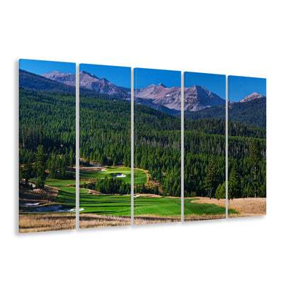Moonlight Basin Golf Club, The Reserve Course Hole 06, Montana, Golf Art Print, Extra Large Canvas Print Wall Art