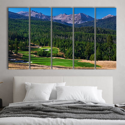 Moonlight Basin Golf Club, The Reserve Course Hole 06, Montana, Golf Art Print, Extra Large Canvas Print Wall Art