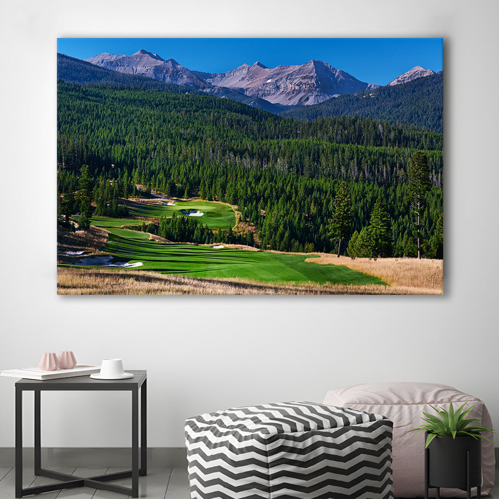 Moonlight Basin Golf Club, The Reserve Course Hole 06, Montana, Golf Art Print,Gifts Golf Lover