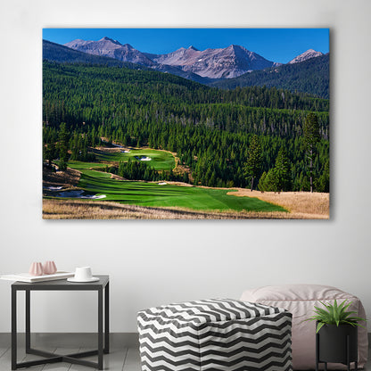 Moonlight Basin Golf Club, The Reserve Course Hole 06, Montana, Golf Art Print,Gifts Golf Lover