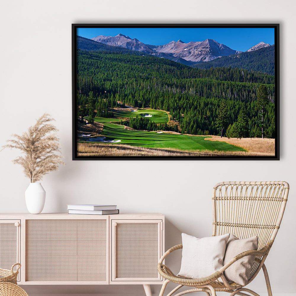 Moonlight Basin Golf Club, The Reserve Course Hole 06, Montana, Floating Framed Canvas Print Wall Art