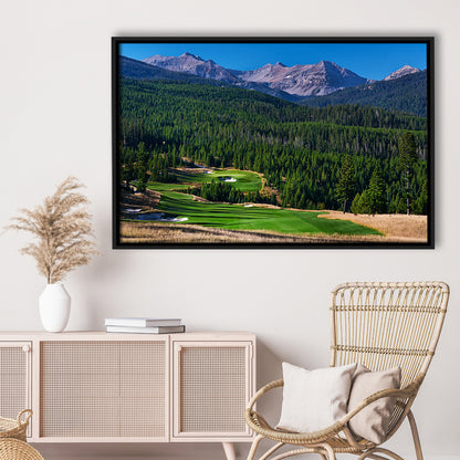 Moonlight Basin Golf Club, The Reserve Course Hole 06, Montana, Floating Framed Canvas Print Wall Art