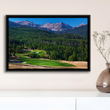 Moonlight Basin Golf Club, The Reserve Course Hole 06, Montana, Floating Framed Canvas Print Wall Art