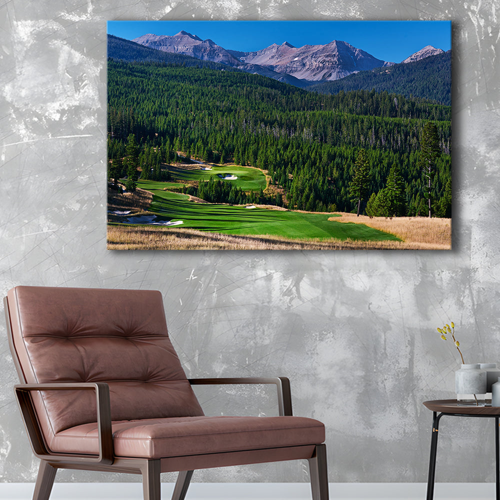 Moonlight Basin Golf Club, The Reserve Course Hole 06, Montana, Golf Art Print,Gifts Golf Lover