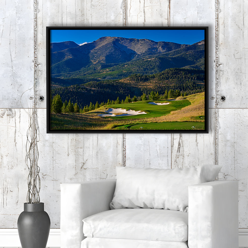 Moonlight Basin Golf Club, The Reserve Course Hole 11, Montana, Floating Framed Canvas Print Wall Art