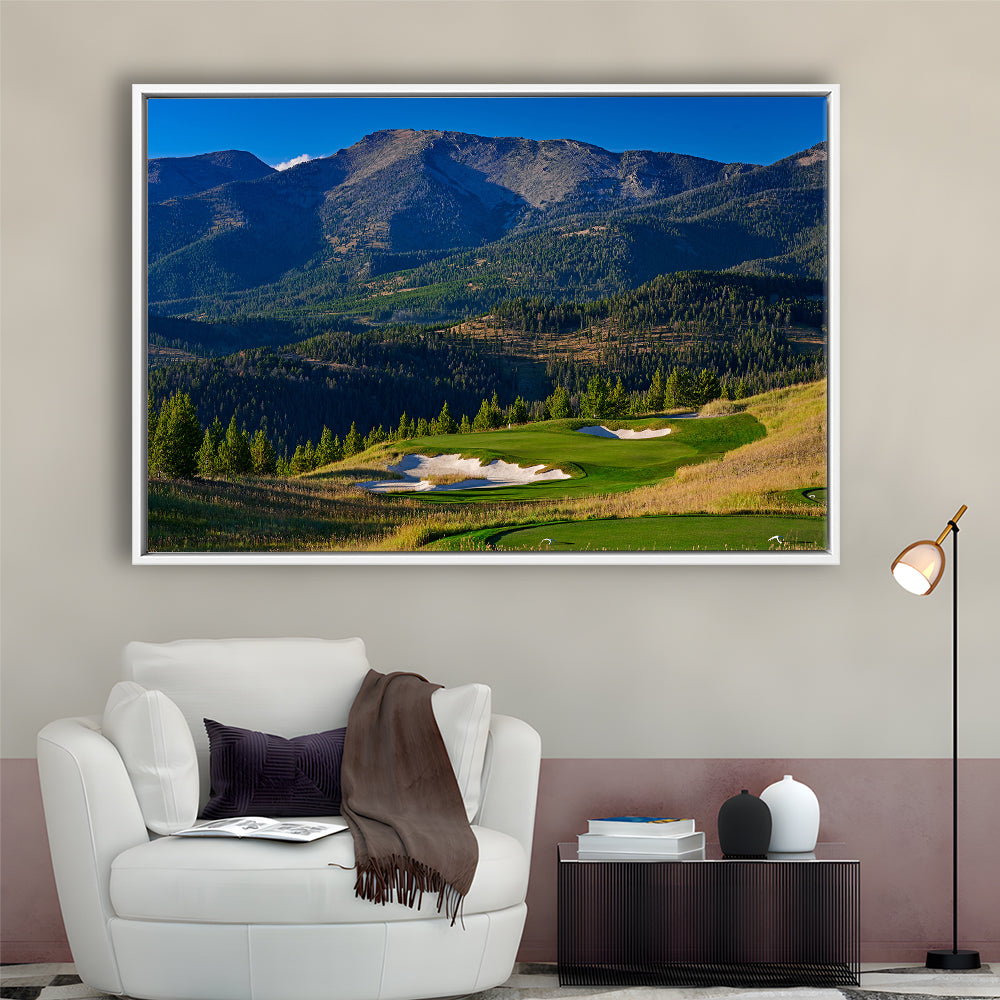Moonlight Basin Golf Club, The Reserve Course Hole 11, Montana, Floating Framed Canvas Print Wall Art