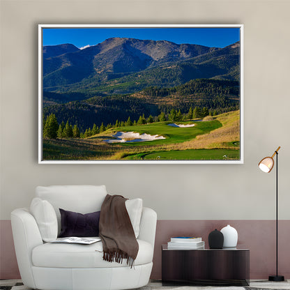 Moonlight Basin Golf Club, The Reserve Course Hole 11, Montana, Floating Framed Canvas Print Wall Art
