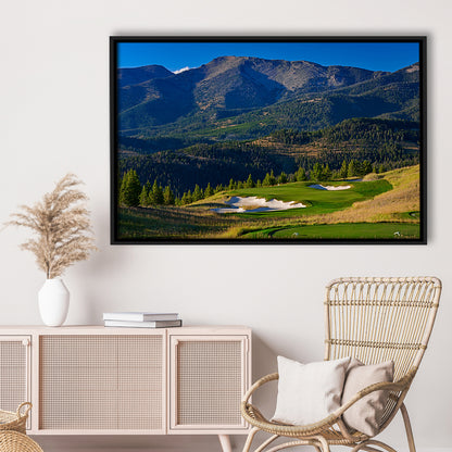 Moonlight Basin Golf Club, The Reserve Course Hole 11, Montana, Floating Framed Canvas Print Wall Art