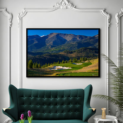 Moonlight Basin Golf Club, The Reserve Course Hole 11, Montana, Framed Art Print Wall Decor, Picture Framed