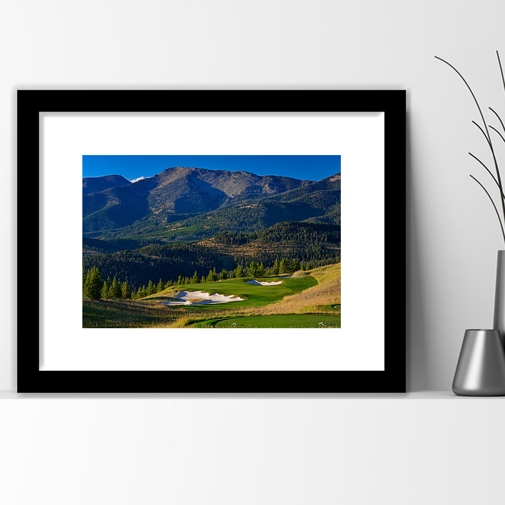 Moonlight Basin Golf Club, The Reserve Course Hole 11, Montana, Goft Art Print, Framed Art Print White Border Wall Decor