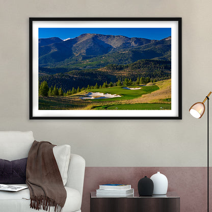Moonlight Basin Golf Club, The Reserve Course Hole 11, Montana, Goft Art Print, Framed Art Print White Border Wall Decor