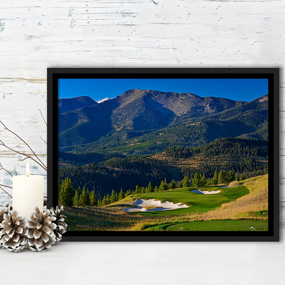 Moonlight Basin Golf Club, The Reserve Course Hole 11, Montana, Floating Framed Canvas Print Wall Art