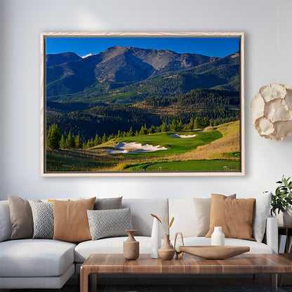 Moonlight Basin Golf Club, The Reserve Course Hole 11, Montana, Floating Framed Canvas Print Wall Art