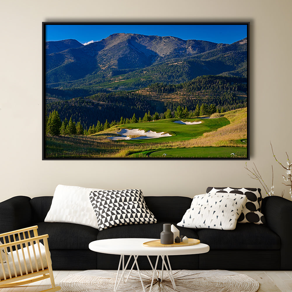 Moonlight Basin Golf Club, The Reserve Course Hole 11, Montana, Floating Framed Canvas Print Wall Art