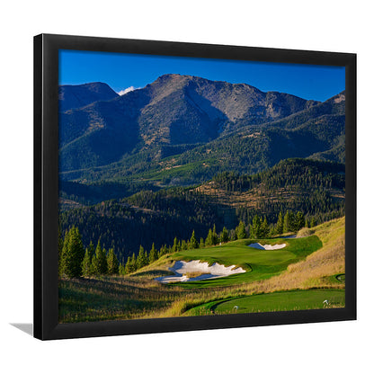 Moonlight Basin Golf Club, The Reserve Course Hole 11, Montana, Framed Art Print Wall Decor, Picture Framed