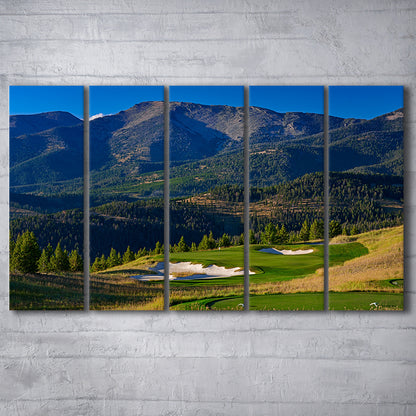 Moonlight Basin Golf Club, The Reserve Course Hole 11, Montana, Golf Art Print, Extra Large Canvas Print Wall Art