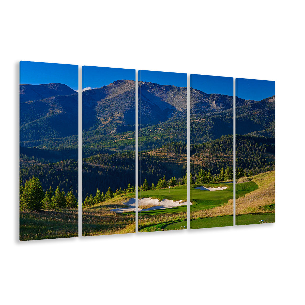 Moonlight Basin Golf Club, The Reserve Course Hole 11, Montana, Golf Art Print, Extra Large Canvas Print Wall Art