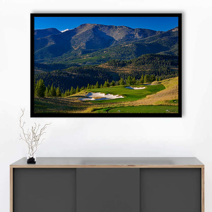 Moonlight Basin Golf Club, The Reserve Course Hole 11, Montana, Framed Art Print Wall Decor, Picture Framed