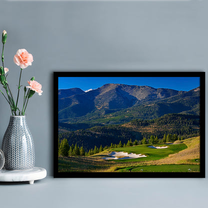 Moonlight Basin Golf Club, The Reserve Course Hole 11, Montana, Framed Art Print Wall Decor, Picture Framed