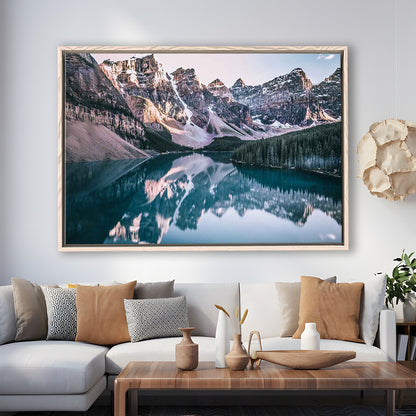 Moraine Lake Canvas Print, Moraine Lake Wall Decor, Banff National Park, Framed Cavas Print, Floating Frame