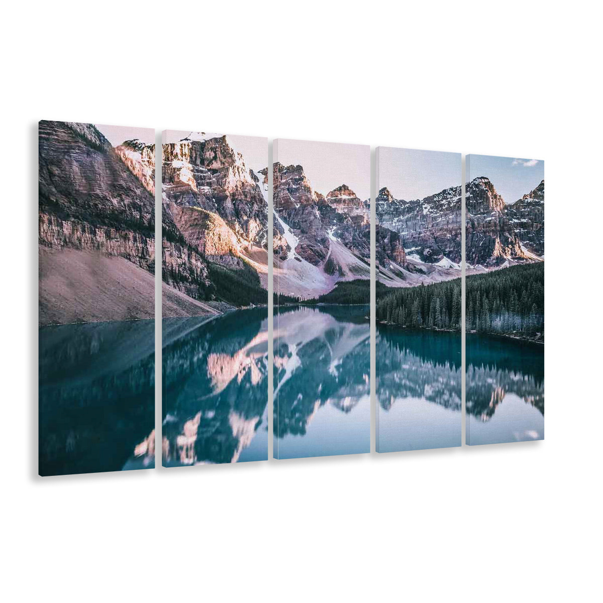 Moraine Lake Canvas Print, Moraine Lake Wall Decor, Banff National Park, 5 Piece B Extra Large Cavas Print Wall Art Decor