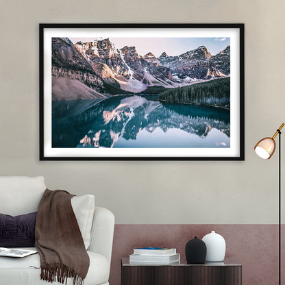 Moraine Lake Art Print, Moraine Lake Wall Decor, Banff National Park, Lake Artwork, Framed Art Print White Border