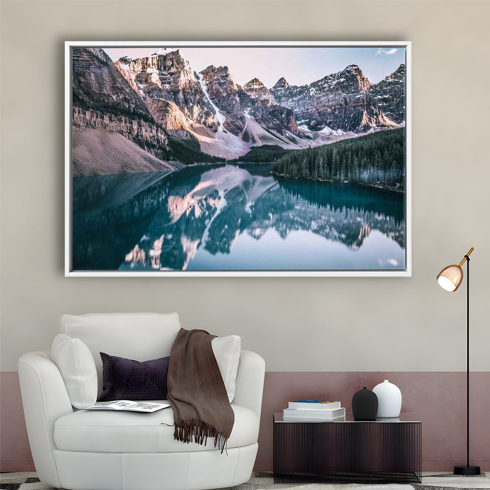 Moraine Lake Canvas Print, Moraine Lake Wall Decor, Banff National Park, Framed Cavas Print, Floating Frame
