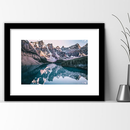 Moraine Lake Art Print, Moraine Lake Wall Decor, Banff National Park, Lake Artwork, Framed Art Print White Border