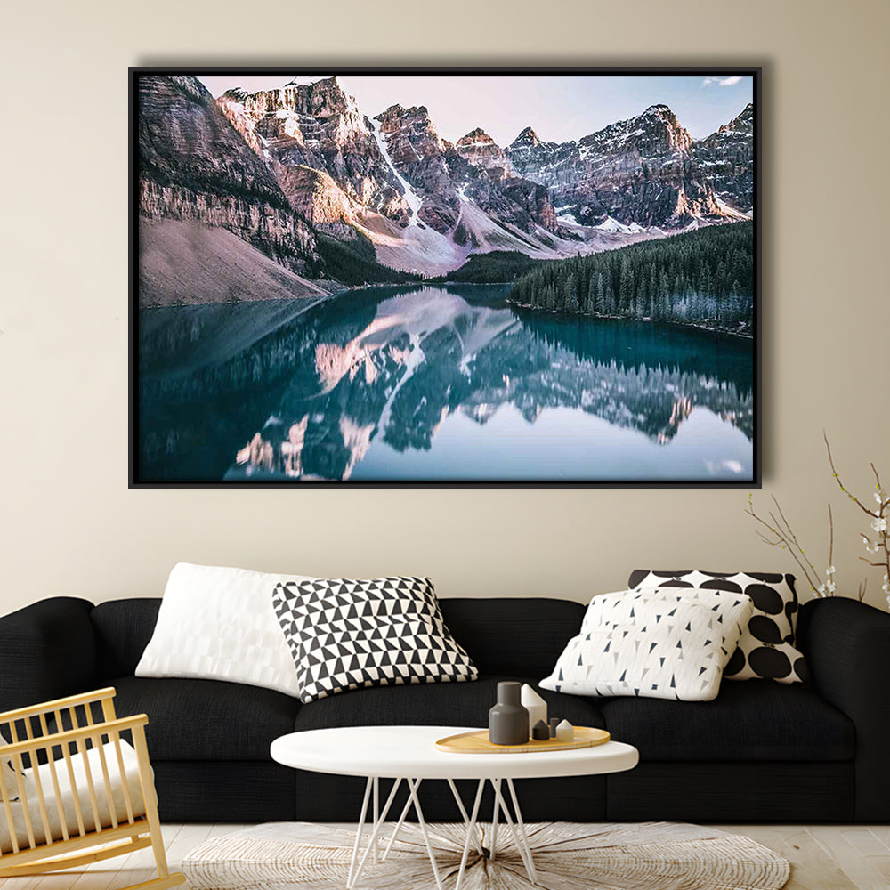 Moraine Lake Canvas Print, Moraine Lake Wall Decor, Banff National Park, Framed Cavas Print, Floating Frame