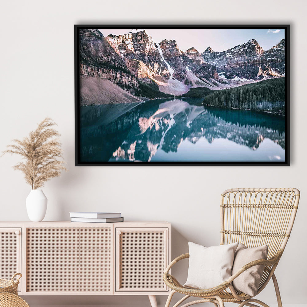 Moraine Lake Canvas Print, Moraine Lake Wall Decor, Banff National Park, Framed Cavas Print, Floating Frame