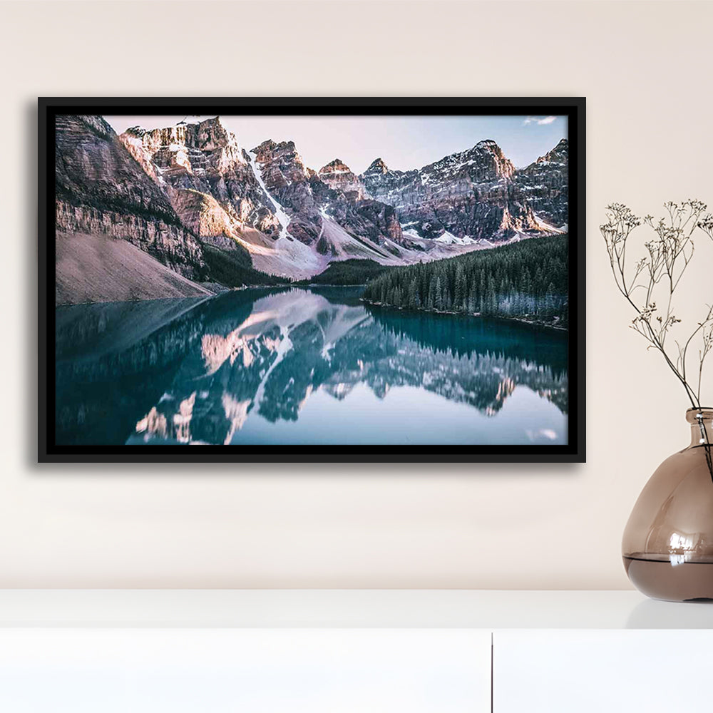Moraine Lake Canvas Print, Moraine Lake Wall Decor, Banff National Park, Framed Cavas Print, Floating Frame
