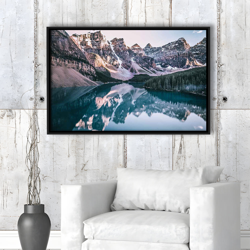 Moraine Lake Canvas Print, Moraine Lake Wall Decor, Banff National Park, Framed Cavas Print, Floating Frame