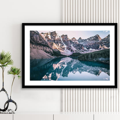 Moraine Lake Art Print, Moraine Lake Wall Decor, Banff National Park, Lake Artwork, Framed Art Print White Border