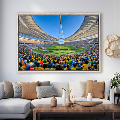 Moses Mabhida Stadium, Stadium Canvas, Sport Art, Fan Gifts, Framed Canvas Print Wall Art, Floating Frame