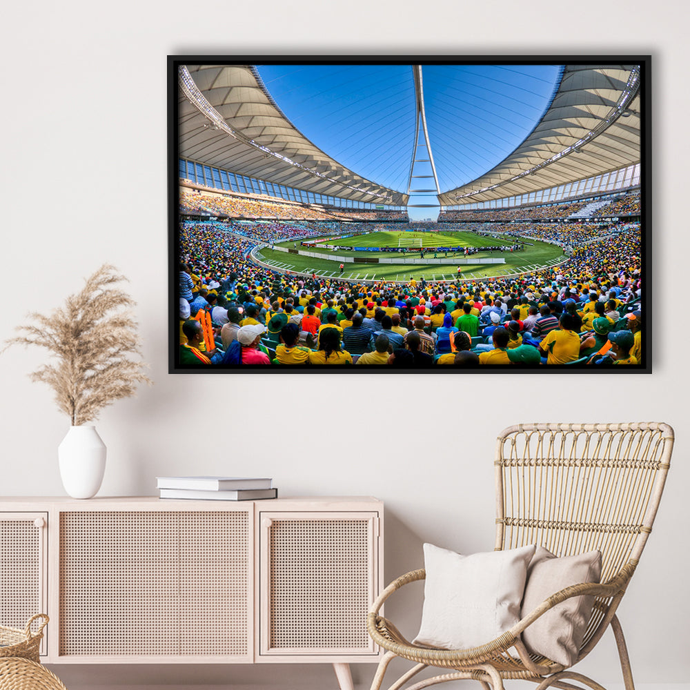 Moses Mabhida Stadium, Stadium Canvas, Sport Art, Fan Gifts, Framed Canvas Print Wall Art, Floating Frame