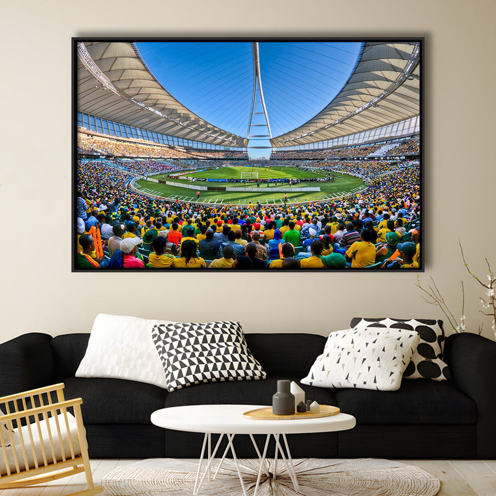 Moses Mabhida Stadium, Stadium Canvas, Sport Art, Fan Gifts, Framed Canvas Print Wall Art, Floating Frame