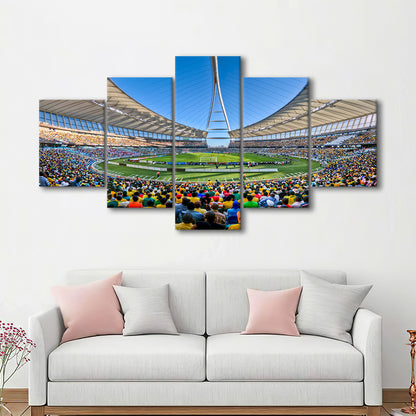 Moses Mabhida Stadium, Stadium Canvas, Sport Art, Fan Gifts, 5 Panel, Large Canvas, Canvas Print Wall Art